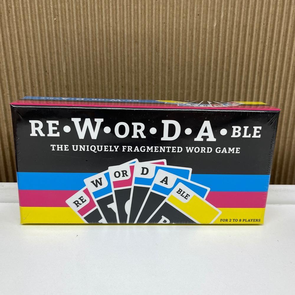 Rewordable The Uniquely Fragmented Strategy Word Board Card Game New Sealed